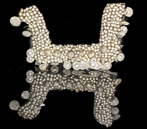Antique Omani Bedouin Traditional Tribal Neckpiece for Shabka Headdress M00574