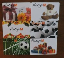 6 DIFFERENT TURKEY/TURKISH GIFT CARDS.  COLLECTORS ITEM. NO VALUE. LOT 2