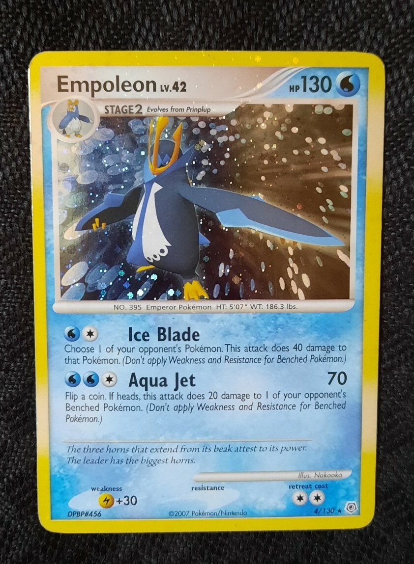 Empoleon 4/130-Pokémon TCG,-Diamond & Pearl Base Set-Holo Rare Light Played Holo