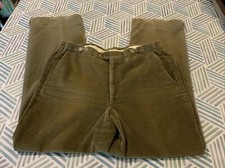 VTG Men's JAYSPORT JAYMAR Olive Brown Corduroy Slacks Adjustable Waist 32/29