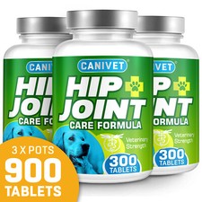 3 Tubs OFFER| CANIVET Dog Joint Supplement 300 Tablets UK MADE |