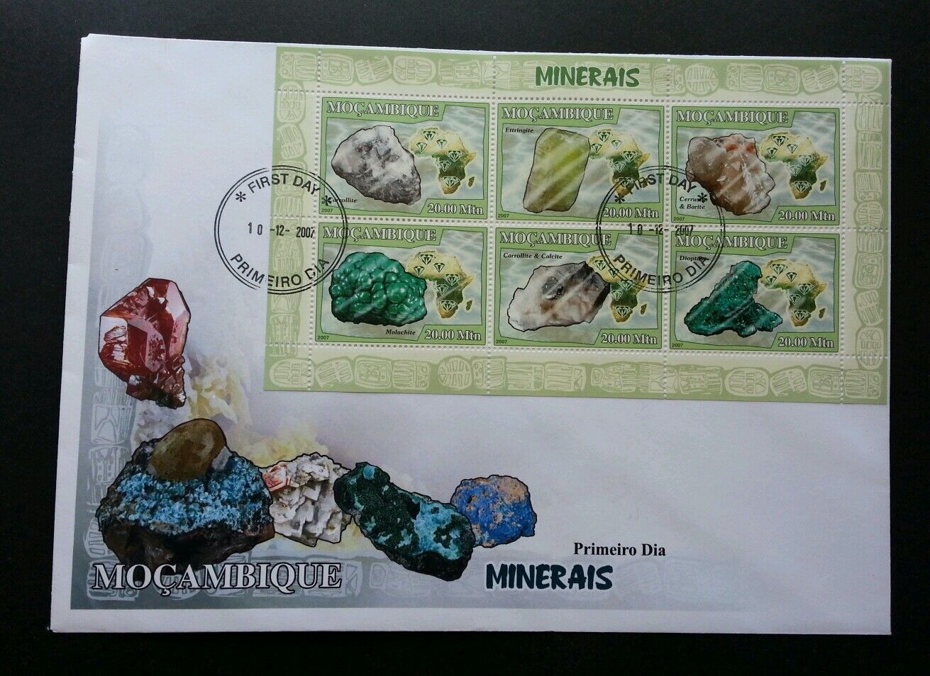 Mozambique Minerals 2002 Stone (miniature FDC) *rare