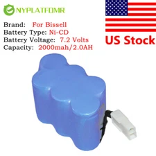 Battery For Bissell 2880 Series 2000mah NICD Perfect Sweep Turbo Cordless Vacuum