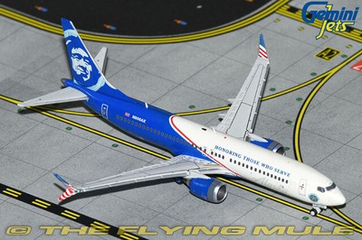 GeminiJets 1:400 737 MAX 8 Alaska Airlines N806AK ''Honoring Those Who Serve''
