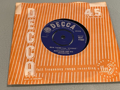 Mantovani and His Orchestra - Main Theme From ''Exodus''  - Vinyl Record 7'' Single
