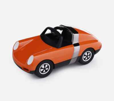 Playforever Classic Mini Luft Biba Toy Car - Orange & Silver - Free Shipping