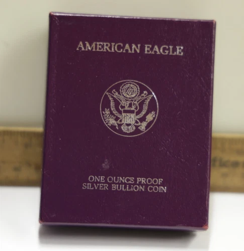 1986 S U.S. MINT AMERICAN EAGLE 1 oz SILVER PROOF $1 DOLLAR COIN Box/Coa