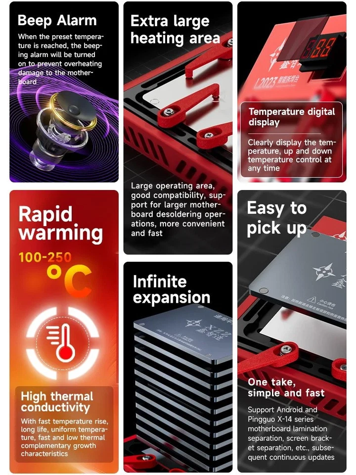 PreHeater Platform HotPlate iPhone Motherboard MidLayer X-15 Series XZZ L2023 UK - Image 3 of 4