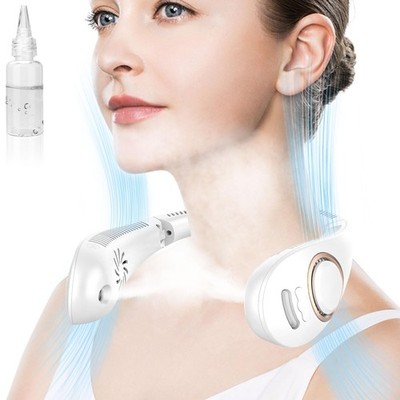 Neck Fans that Blow Cold Air,Misting Neck Fan Rechargeable Battery Powered,Fo...