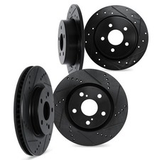 Dynamic Friction Company 8004-42029 Brake Rotors Drilled & Slotted Black