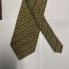 ERMENEGILDO ZEGNA 100% Silk Necktie ITALY Luxury Geometric 3.75x58”