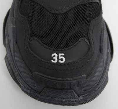 Balenciaga Triple S Women Black Sneakers Polyurethane Wedge