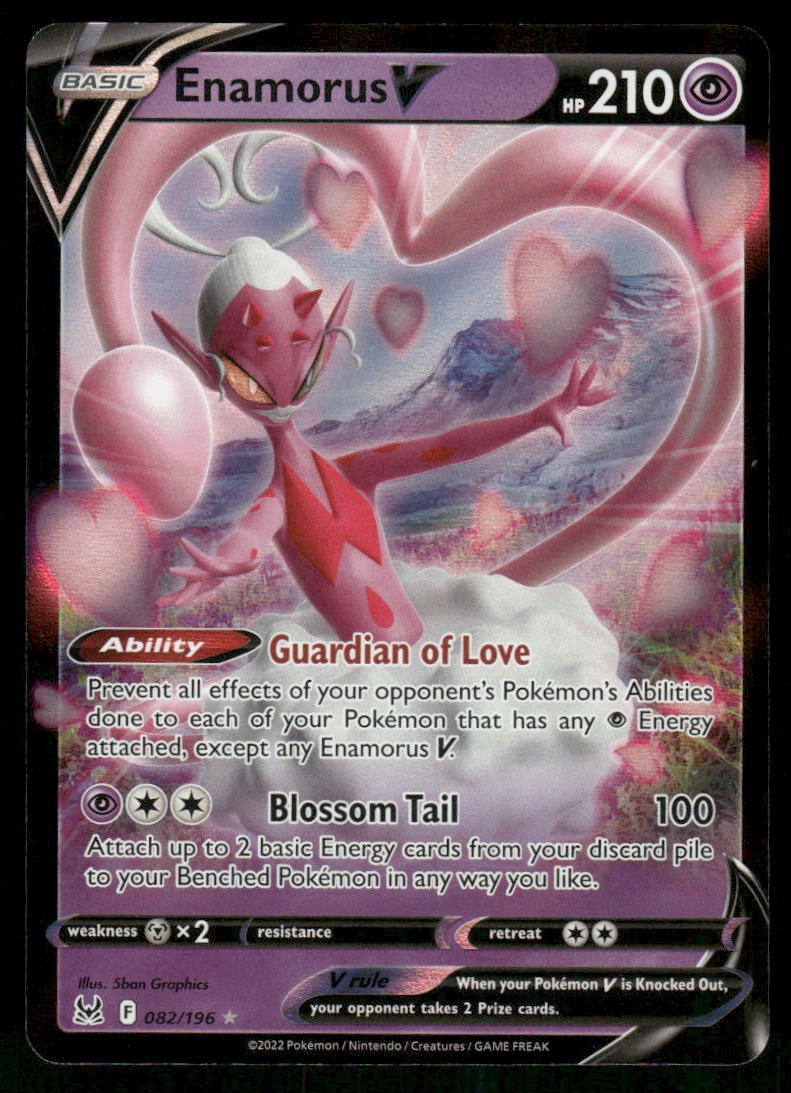 Enamorus V 082/196 Ultra Rare Holo NM Pokemon SWSH11: Lost Origin