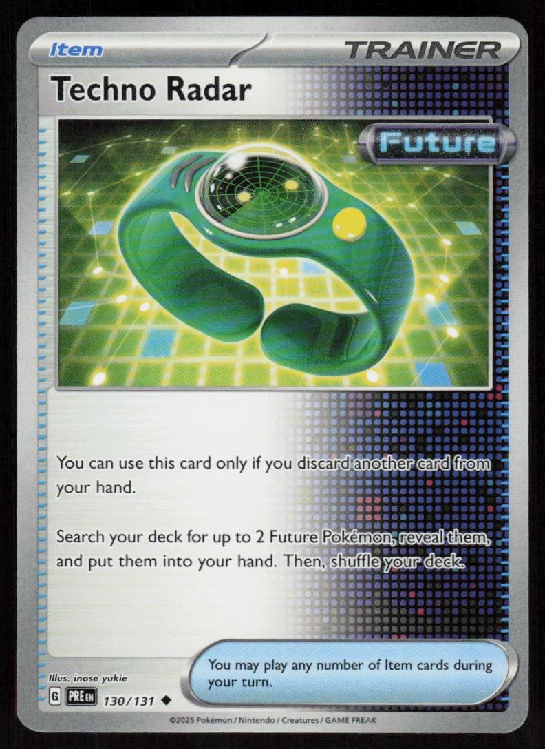 Techno Radar 130/131 Uncommon Prismatic Evolutions Pokemon NM