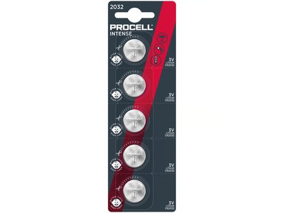 PROCELL Intense, CR 2032, 3V, Lithium Knopfzelle, 5 Stück