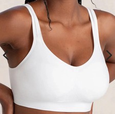 Truekind Women's Size Medium Daily Comfort Wireless Shaper Bra White