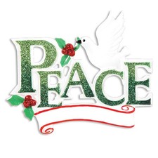 Peace Personalized Christmas Tree Ornament