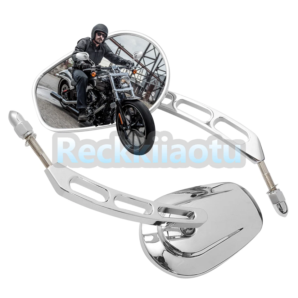 Espejos retrovisores para Harley-Davidson CVO/Disc Glide/Fat Bob/Heritage Softail Foto 3 de 4