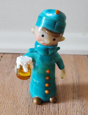 Vintage Zelezny Brod Czech Art Glass Good Soldier Svejk w/Beer Figurine 3" tall