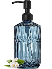 JASAI 18Oz Blue Soap Dispenser with Black Rust Proof Pump, Blue-black Pump