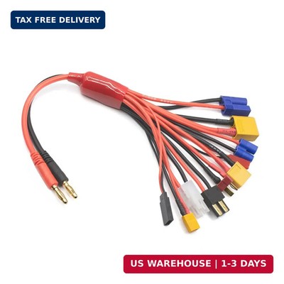 MEIVIFPV RC Battery Charger Adapter Leads 10 in 1 Multi Splitter Connector Wire