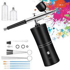 Mini Airbrush Kit with Compressor Painting Mini Spray Gun for Painting Electric