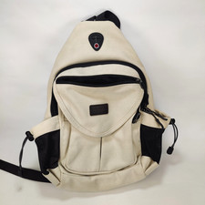 Mosiso Zaino a Sling,Borsa a Tracolla in Tela con Tasca Antifurto Beige