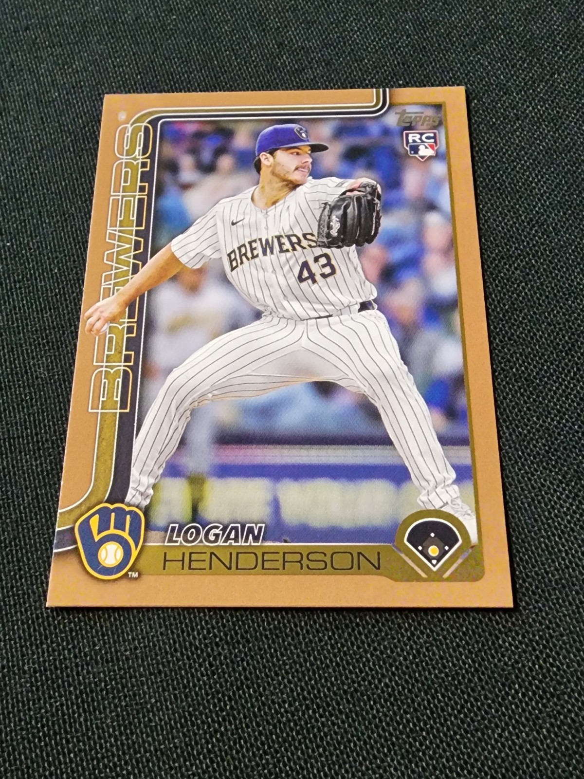 LOGAN HENDERSON RC 2025 Topps Update #US137 GOLD BORDER 1515/2025 Brewers