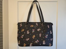 Coach x Disney CM189 Gallery Tote Black Holiday Mickey Donald Pluto NWT