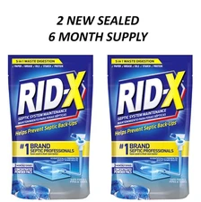 RID-X SEPTIC SYSTEM MAINTENANCE (3 Monthly Doses) - 2 NEW (6 Months Supply)