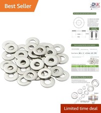 High-Precision M2 Washers 50 Pack - 304 Stainless Steel Flat Repair Washers