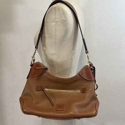 Dooney Bourke Purse Pebble Leather Hobo Shoulder DB Charm Quiet Luxury