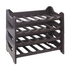 CANTINETTA PORTABOTTIGLIE IN PLASTICA MODULARE 24 BOTTIGLIE MARRONE