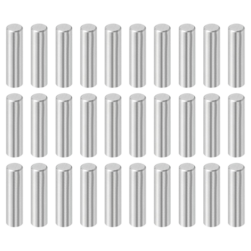 Uxcell 10-Pack 4mm X 25mm Dowel Pins – 304 Stainless Steel Cylindrical Locating Pegs – Centerless Ground, Rust-Proof – For Shelves, Furniture, Metal Fixtures
