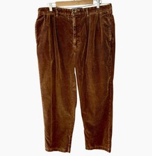 Polo Ralph Lauren Andrew Corduroy Pants Mens 38/30 Brown Pleated Actual 36/30