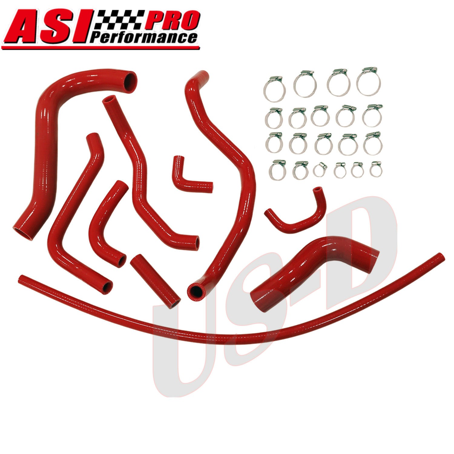 Silicone Coolant Radiator Hose Kit Fit 2003-2007 2004 Honda CRV 2.4L l4 Red