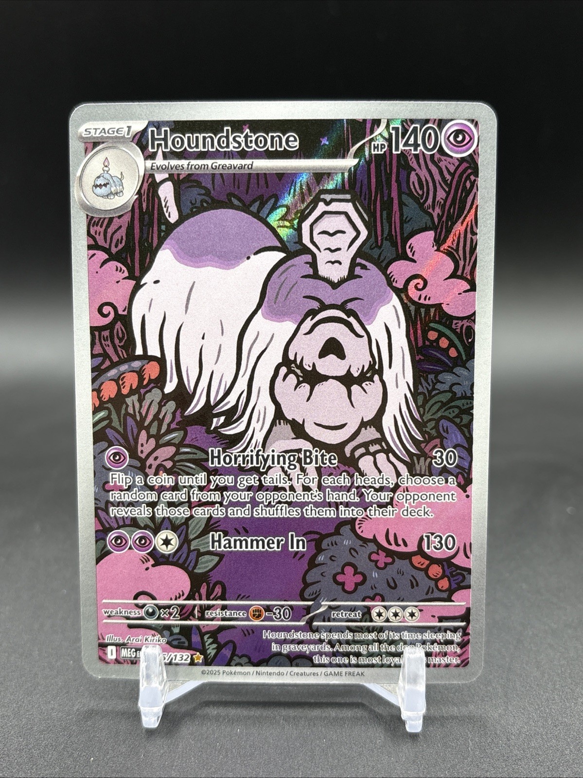 2025 Pokemon Mega Evolution Houndstone Illustration Rare #145/132