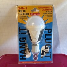 Solar Panel LED Light Bulb Waterproof Indoor/Outdoor Hiking Camping Emergency