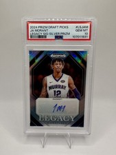 2024 Panini Draft Picks JA MORANT Auto - Legacy Sig Silver #LS-JAM PSA 10 POP 1