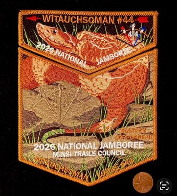 BOY SCOUT BSA WITAUCHSOMAN OA 44 MINSI TRAILS 2026 JAMBOREE 2-PATCH CONTINGENT!!