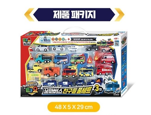 Tayo The Little Bus Friends Rescue Tayo Juego Completo Especial Vol.3 18ea Mini Coche Juguete - Imagen 8 de 8