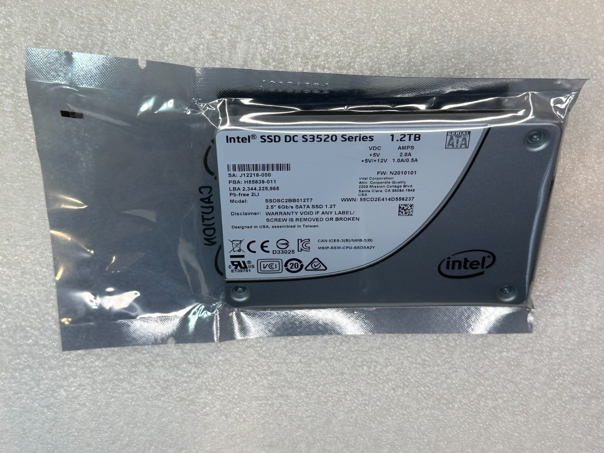 NEW in Sealed box Intel SSD DC S3520 Series 1.2TB SSDSC2BB012T7