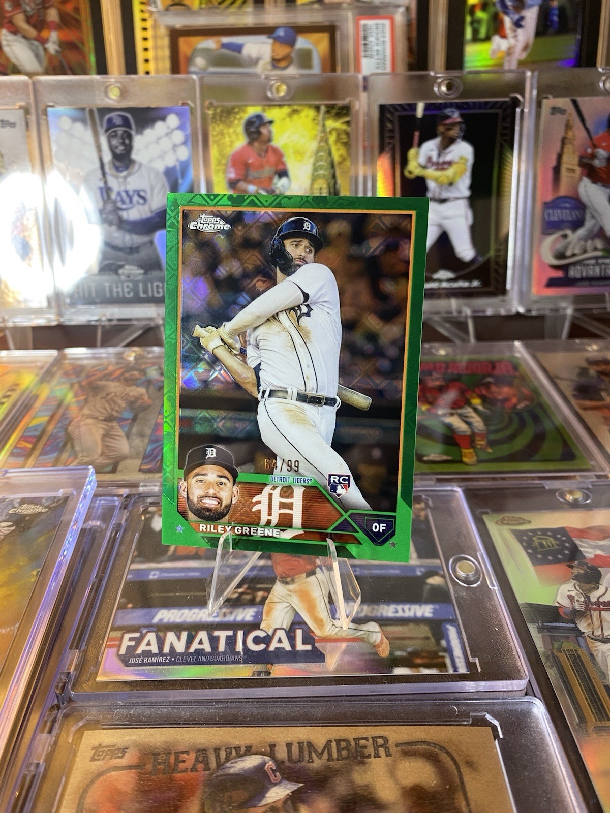 2023 Topps Chrome Logofractor Riley Greene Green Logofractor /99 RC #182