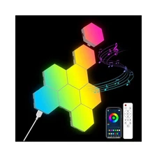 OJQ 8 Pack Hexagon Lights Wall RGB Panel - Hexagonal Led Lights Room Decor Wa...