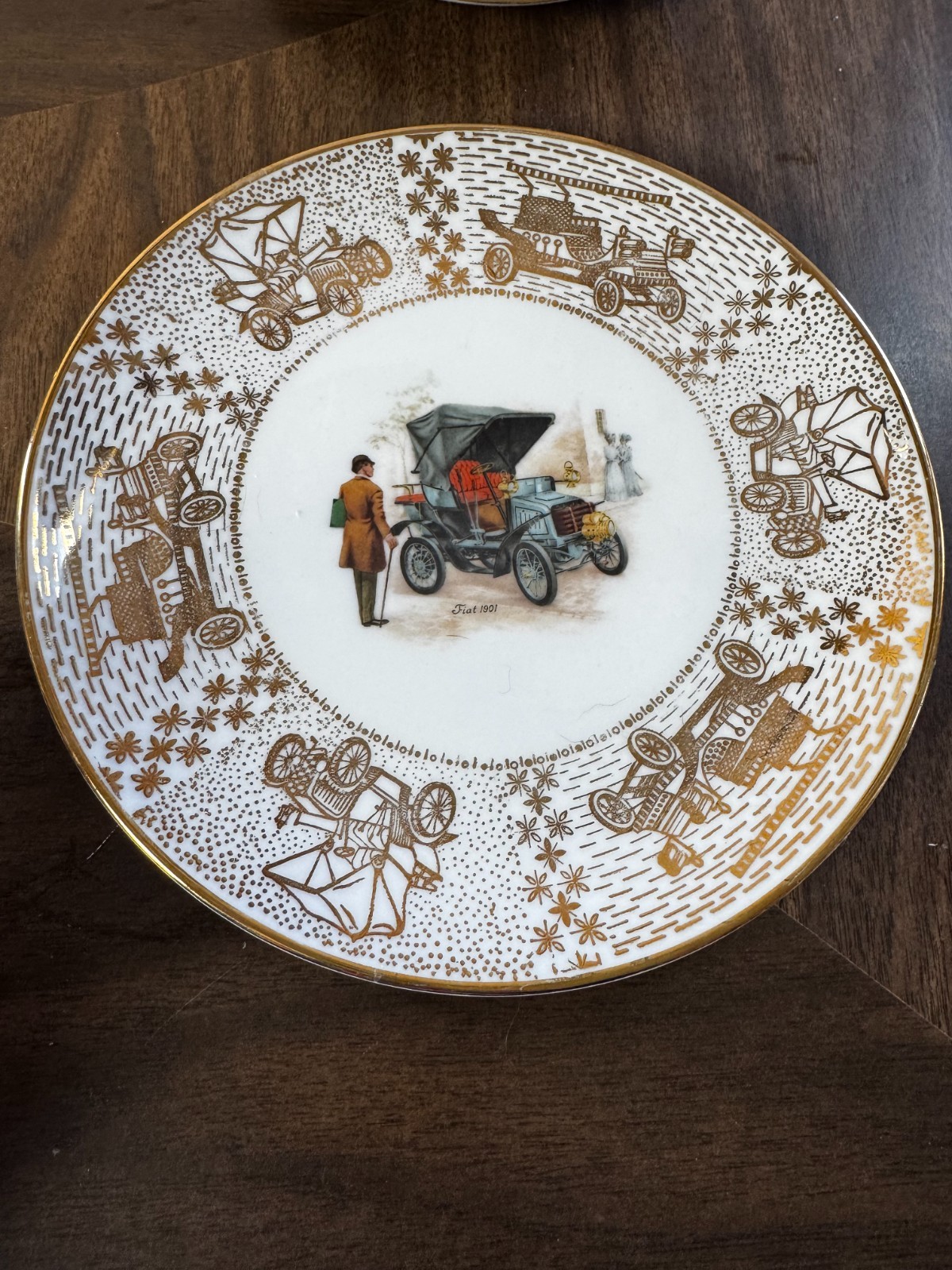 Vintage Winterling Bavarian Tea Cup, Saucer & Dessert Plate Vintage Car