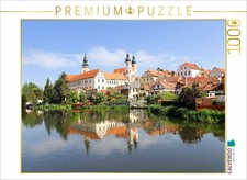 CALVENDO Puzzle Die tschechische Stadt Teltsch, gleich Telc, im Teich gespiegelt