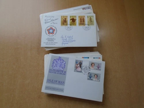 Isle of Man - Collection of circa 56 x first day covers etc. See pics below.