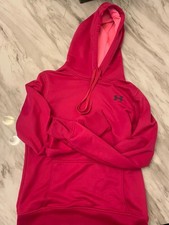 Under Armour UA Storm Hoodie Pullover Sweatshirt Pink Womens Medium Athletic