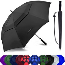 Large Golf Umbrella 62/68/72 Inch, Windproof Double Canopy, Automatic Open