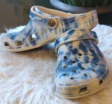 Levi's x Crocs Classic Clog Mens Size 5 Womens 7 Limited Edition Blue Tie Dye 